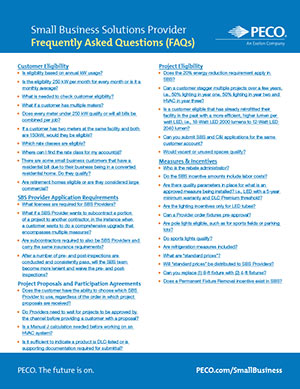 Small Business Solutions FAQ